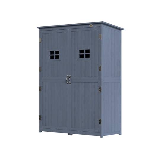 4x1.5ft Wooden Storage Shed, Outdoor Tool Cabinet, Dark Grey Sheds Dark Grey at Gallery Canada