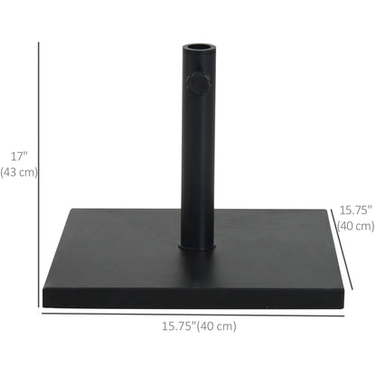 29 lbs 16" Heavy Duty Square Umbrella Base, Patio Outdoor, Black Umbrella Bases at Gallery Canada
