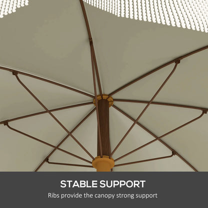 6.2' Travel Beach Umbrella, Vent, Ruffles, Carry Bag, Light Green Beach Umbrellas at Gallery Canada