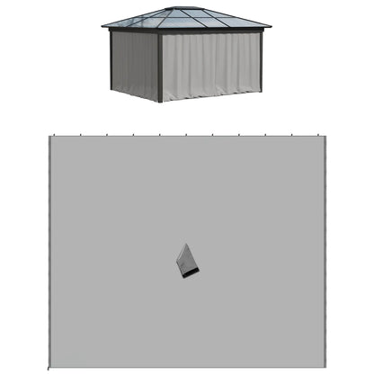 Universal Gazebo Curtains 10' x 10', 4 Panel Sidewall Privacy, Light Grey Gazebo Sidewalls at Gallery Canada