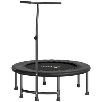 39" Mini Exercise Trampoline, Adjustable T-Bar, Indoor Fitness Rebounder, Black Trampolines at Gallery Canada