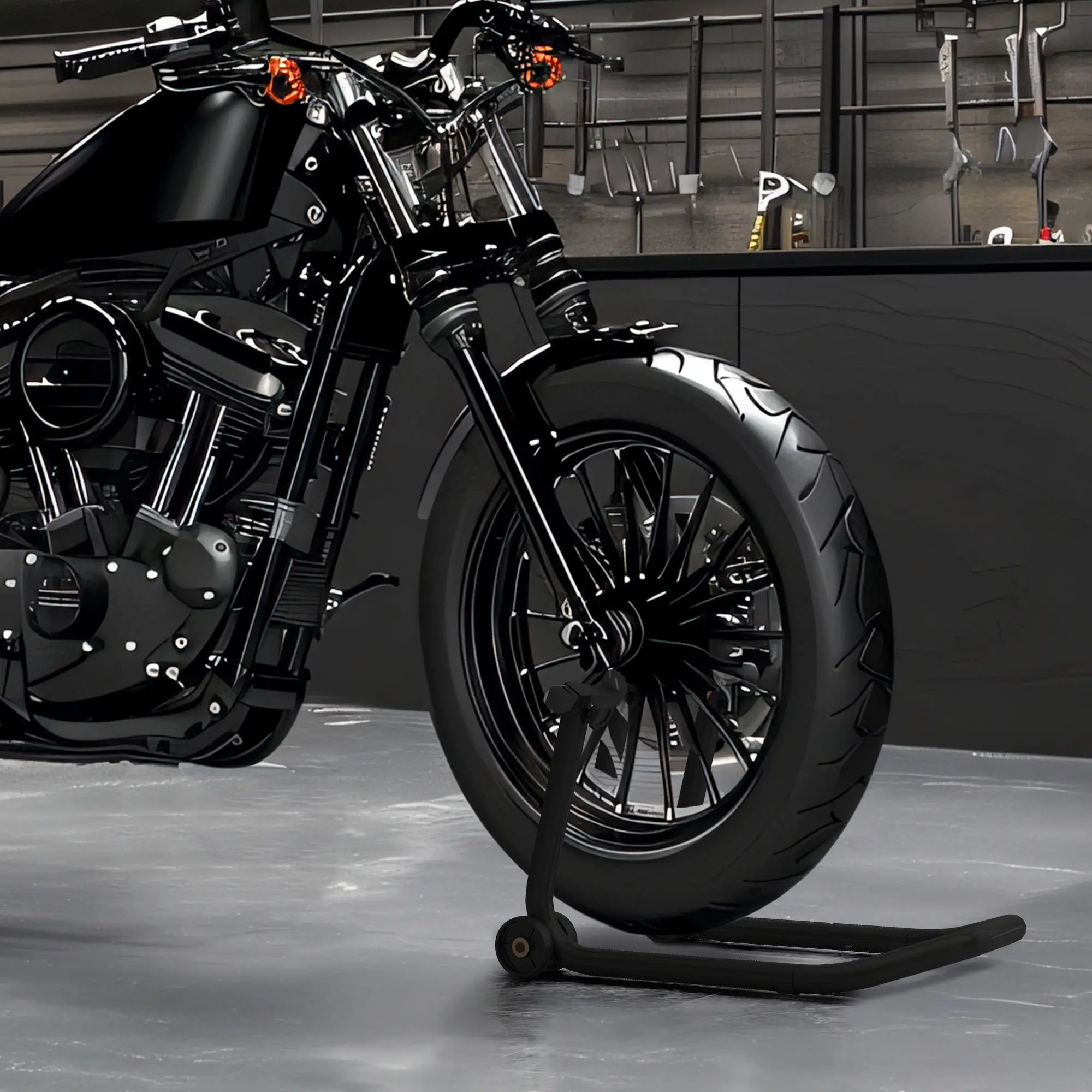 Convertible Motorcycle Stand, Front Rear Lift, 3 Adaptors, Black Automotive at Gallery Canada