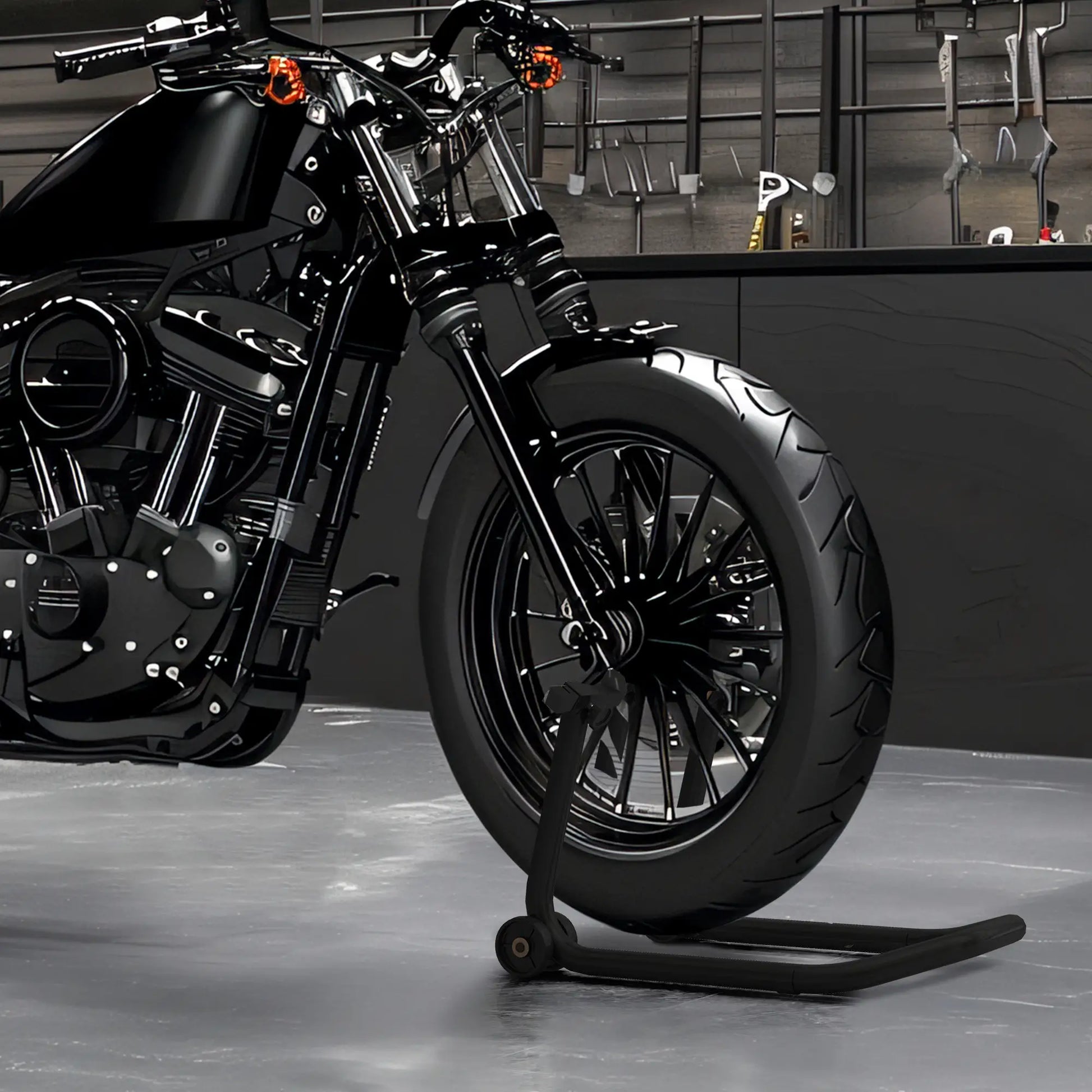 Convertible Motorcycle Stand, Front Rear Lift, 3 Adaptors, Black Automotive at Gallery Canada