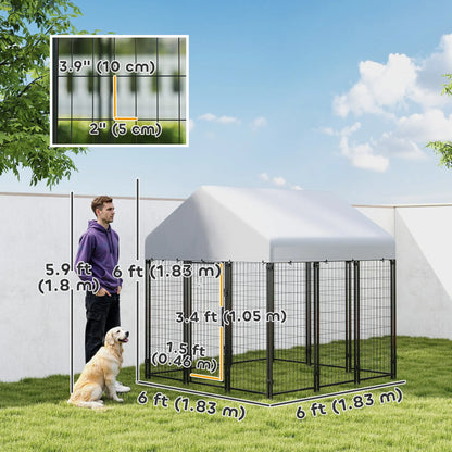 Outdoor Dog Kennel, Waterproof UV-Resistant Cover, 6' x 6' x 6' Dog Kennels at Gallery Canada