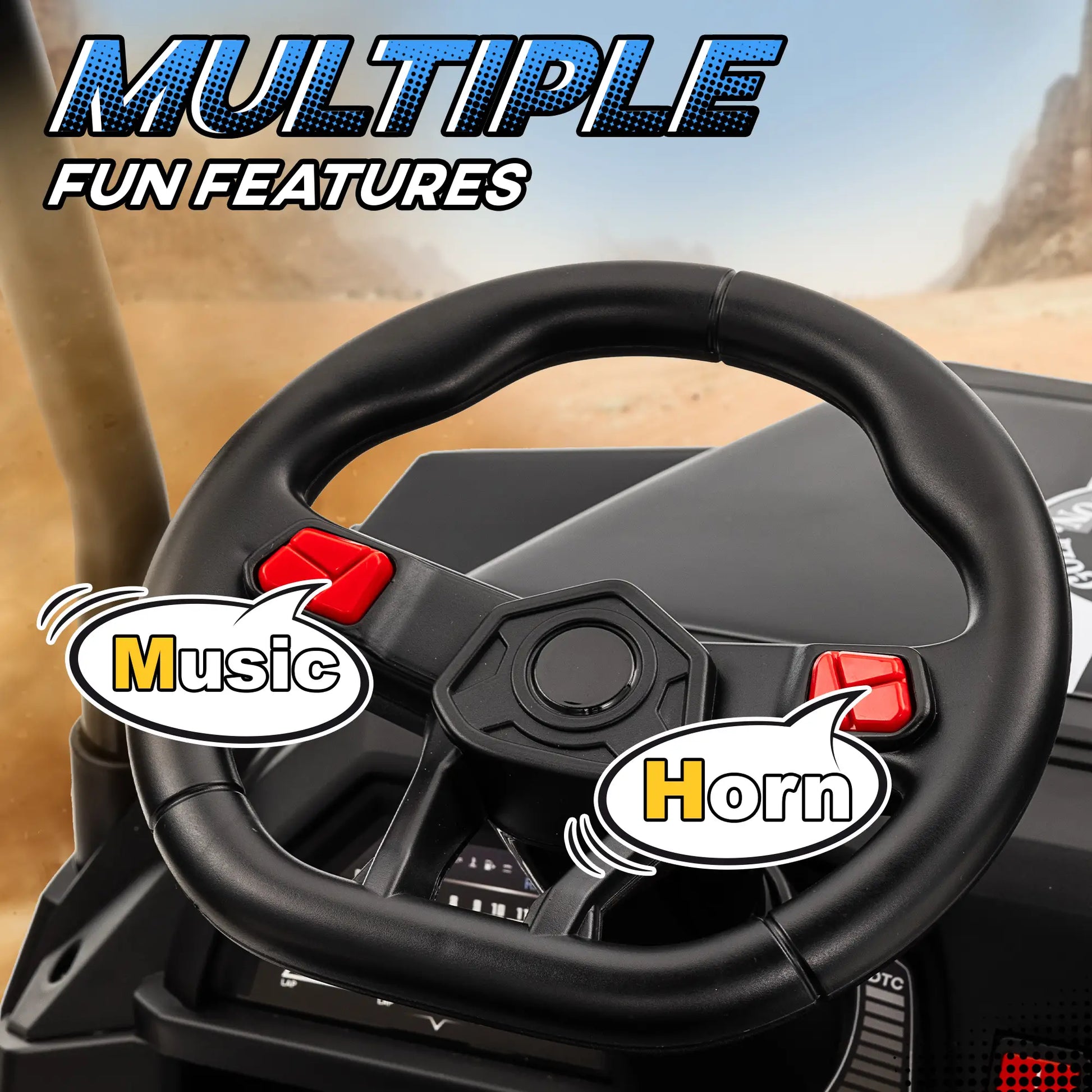 24V 2 Seater Kids Electric Car, Remote Control, 4 Wheels, Black Electric Toy Cars at Gallery Canada