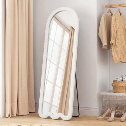Full Length Mirror With Soft Padded Frame, White