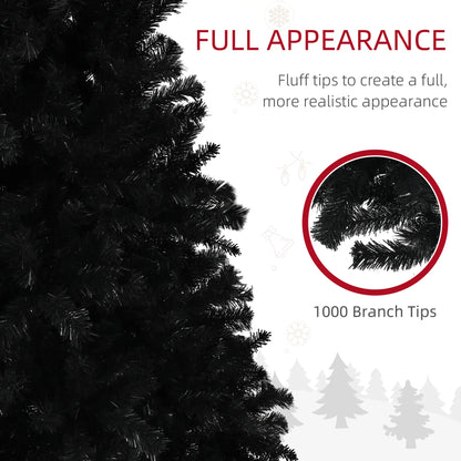 6ft Artificial Christmas Tree, Auto Open, Steel Base, Black Artificial Christmas Trees at Gallery Canada
