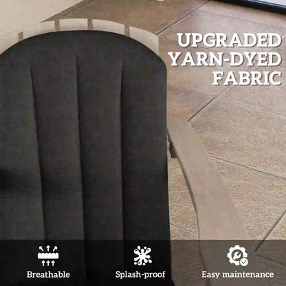 Set Of 2 Patio Chair Cushions, High Back Adirondack, High-Density Foam, Black Patio Chair Cushions at Gallery Canada