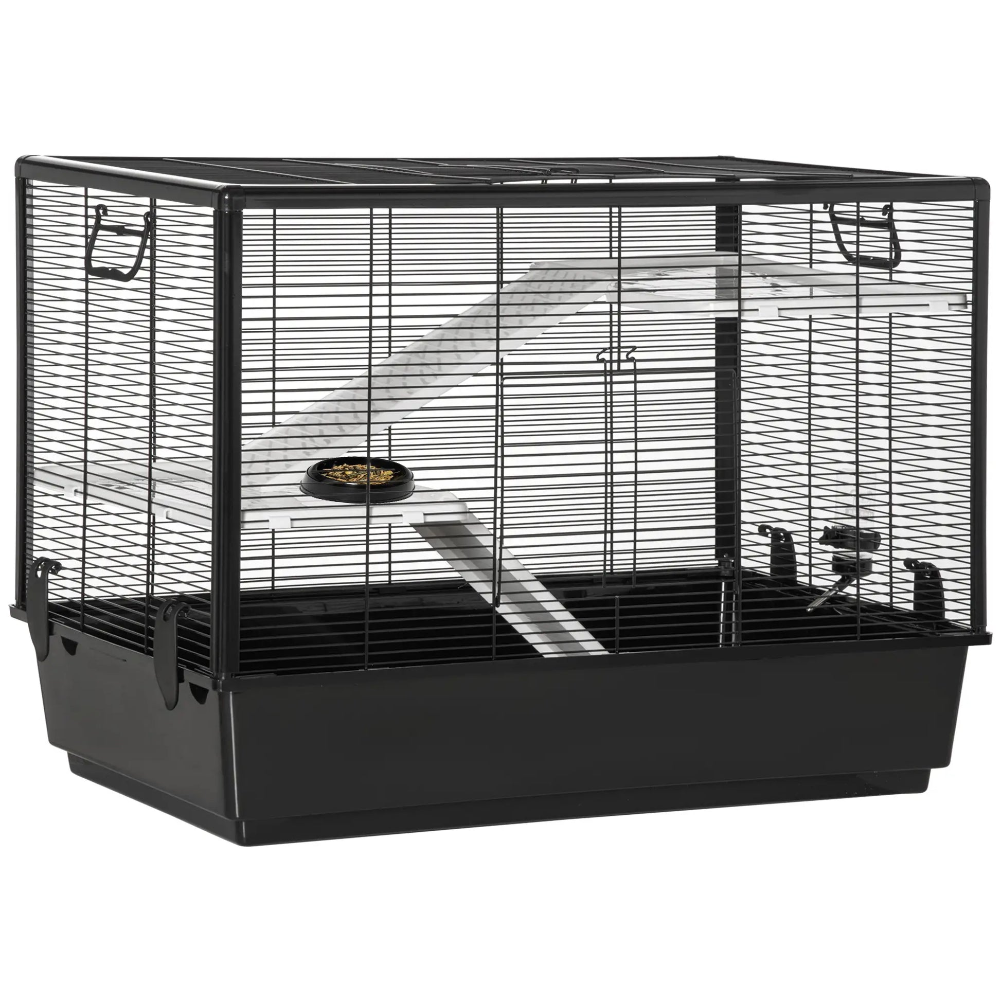 3-Tier Hamster Cage, Guinea Pig House, 31.5"x19"x23", Black Houses & Habitats at Gallery Canada