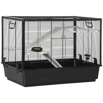 3-Tier Hamster Cage, Guinea Pig House, 31.5"x19"x23", Black Houses & Habitats at Gallery Canada