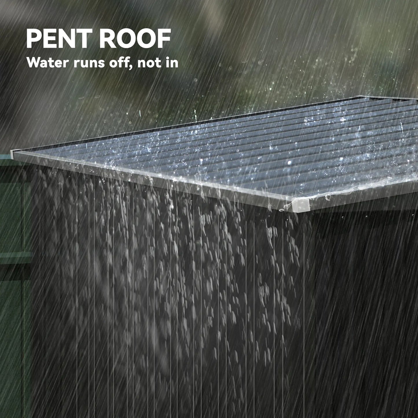 9' x 4' Galvanized Steel Garden Storage Shed, Lockable Doors, 2 Air Vents