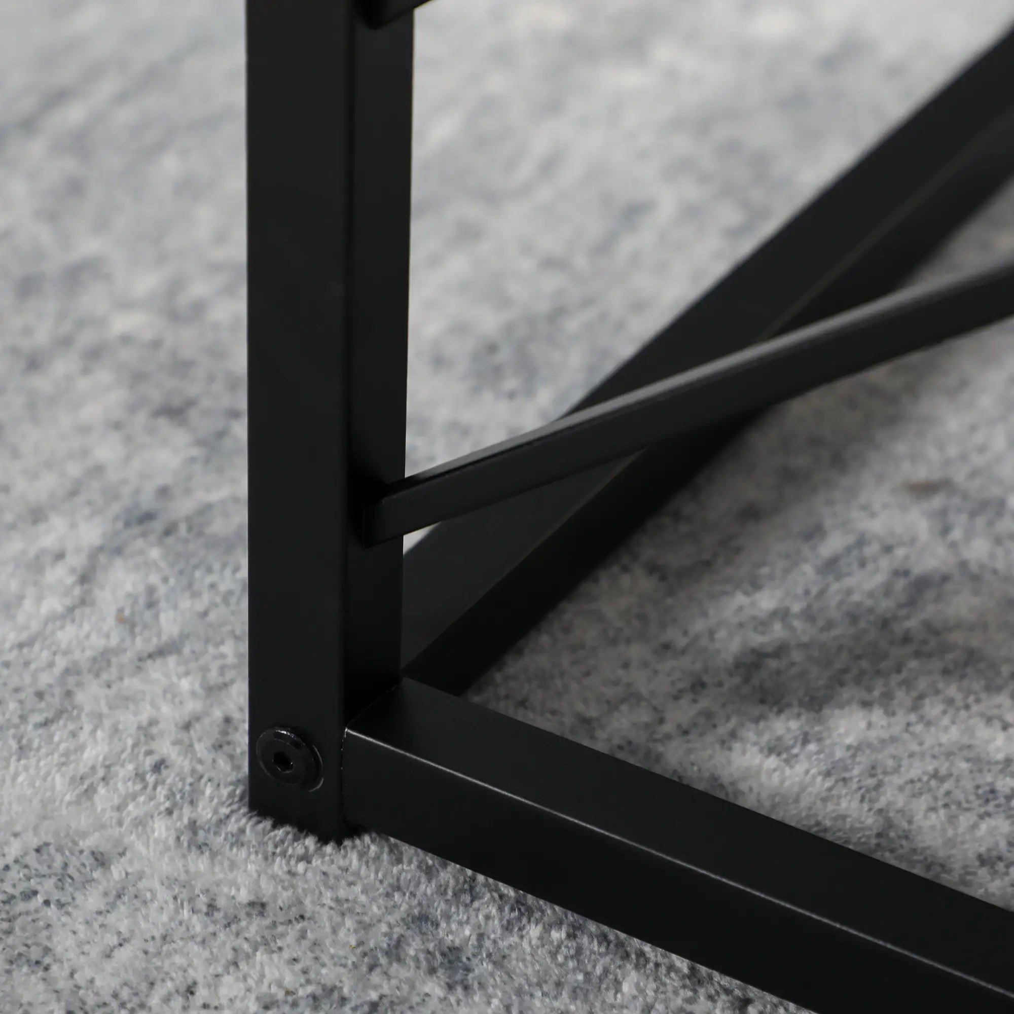 Square Nest of Tables Set of 3, Metal Frame, for Living Room, Grey Coffee Tables at Gallery Canada