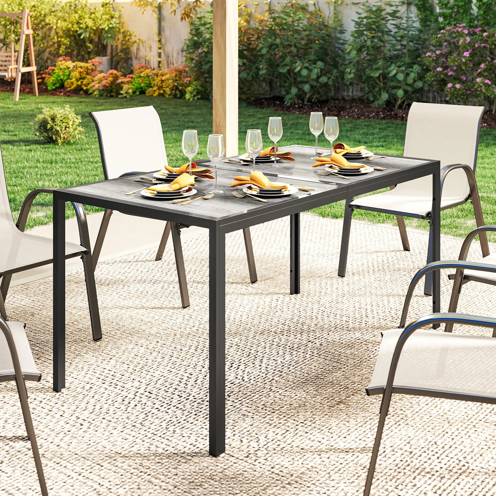 Outdoor Dining Table For 4-6, 59
