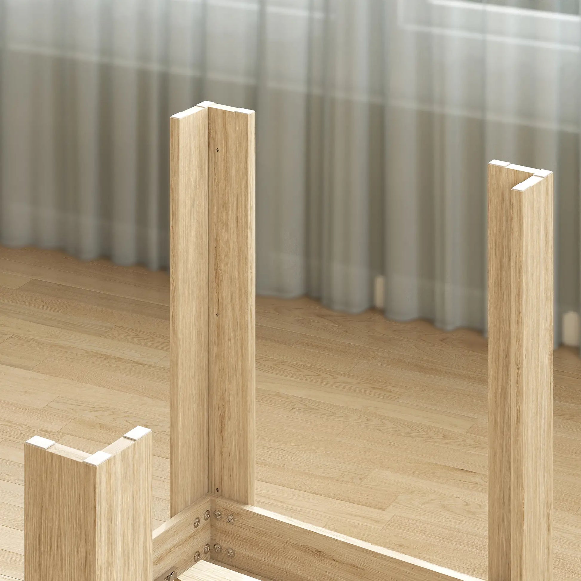 Extendable Dining Table, 55.1(70.9) x31.5 in, for 6-8, Natural Wood Dining Tables at Gallery Canada