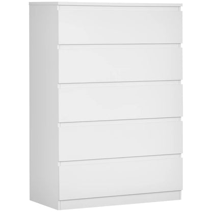 5 Drawer Chest, Dresser for Bedroom, Zinc Alloy Runners Storage Cabinets at Gallery Canada