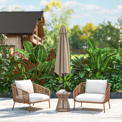 Outdoor Sun Umbrella, 6 Ribs, Khaki Patio Umbrellas at Gallery Canada