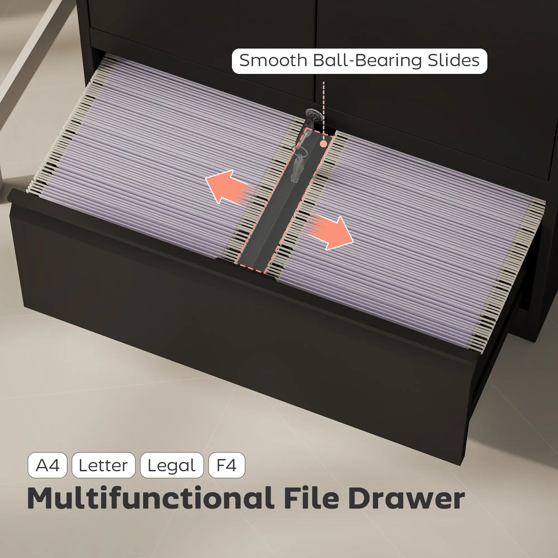 Lateral Filing Cabinet, Metal Storage Cabinet, Black Office Cabinets & Cupboards at Gallery Canada