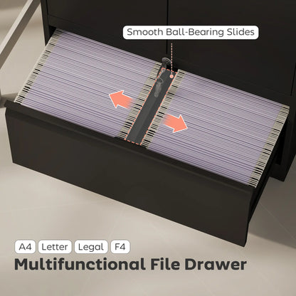 Lateral Filing Cabinet, Metal Storage Cabinet, Black Office Cabinets & Cupboards at Gallery Canada