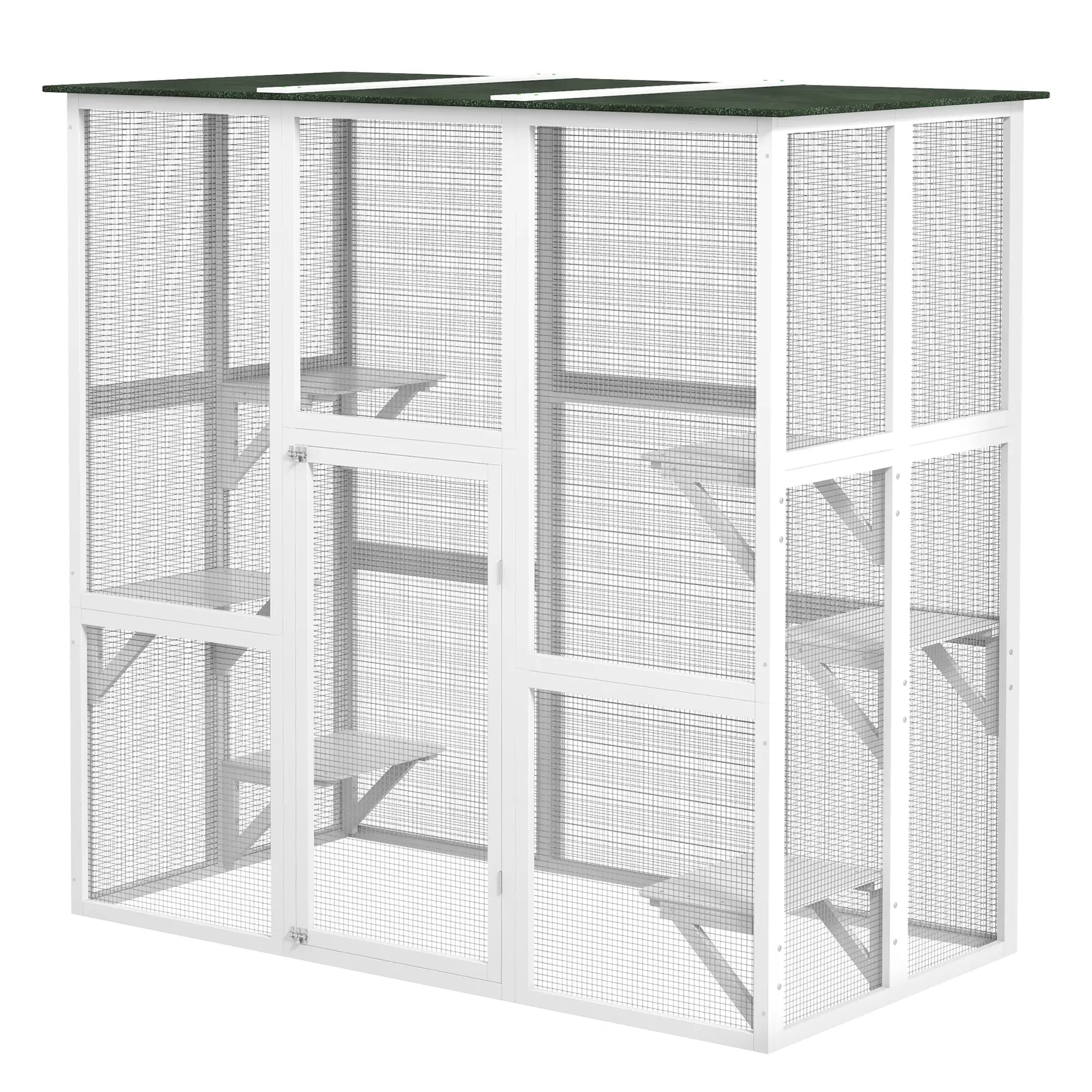 Large Outdoor Catio Enclosure, Wooden Cat Patio, 70.9
