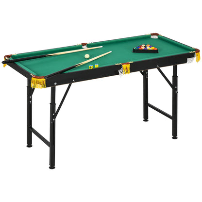 55 Folding Pool Table Set, Adjustable Height, 2 Cues, 16 Balls, Green Game Tables at Gallery Canada