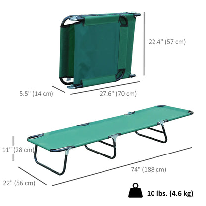 Outdoor Folding Lounge Chair, Reclining Back, Breathable Mesh, Green Lounger Chairs at Gallery Canada
