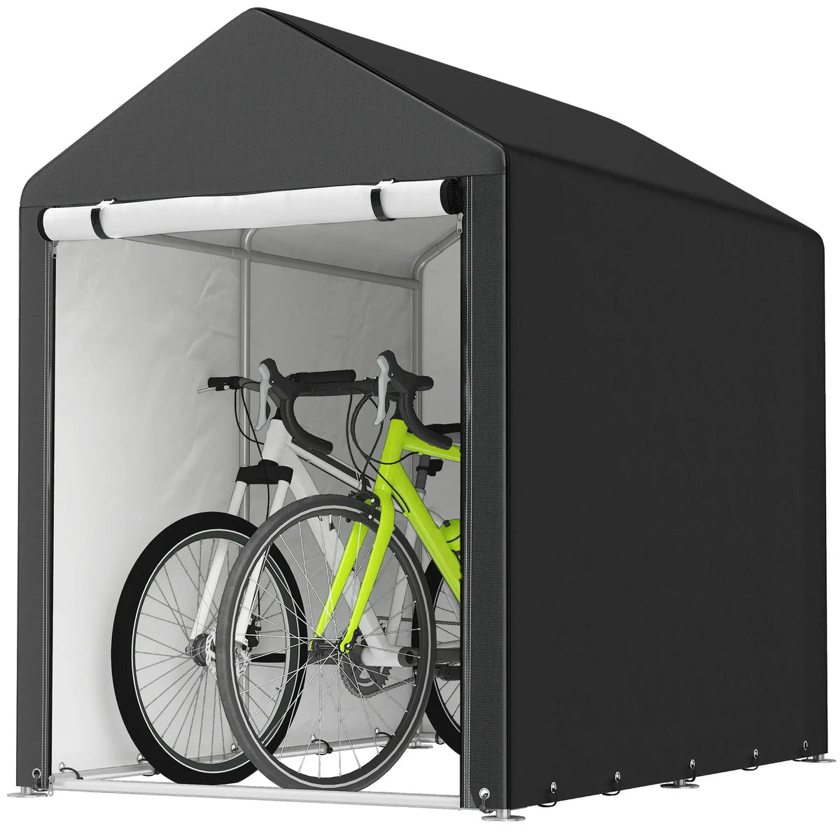4 x 6ft Outdoor Storage Shed Tent, Portable, Roll-up Door Portable Shed at Gallery Canada