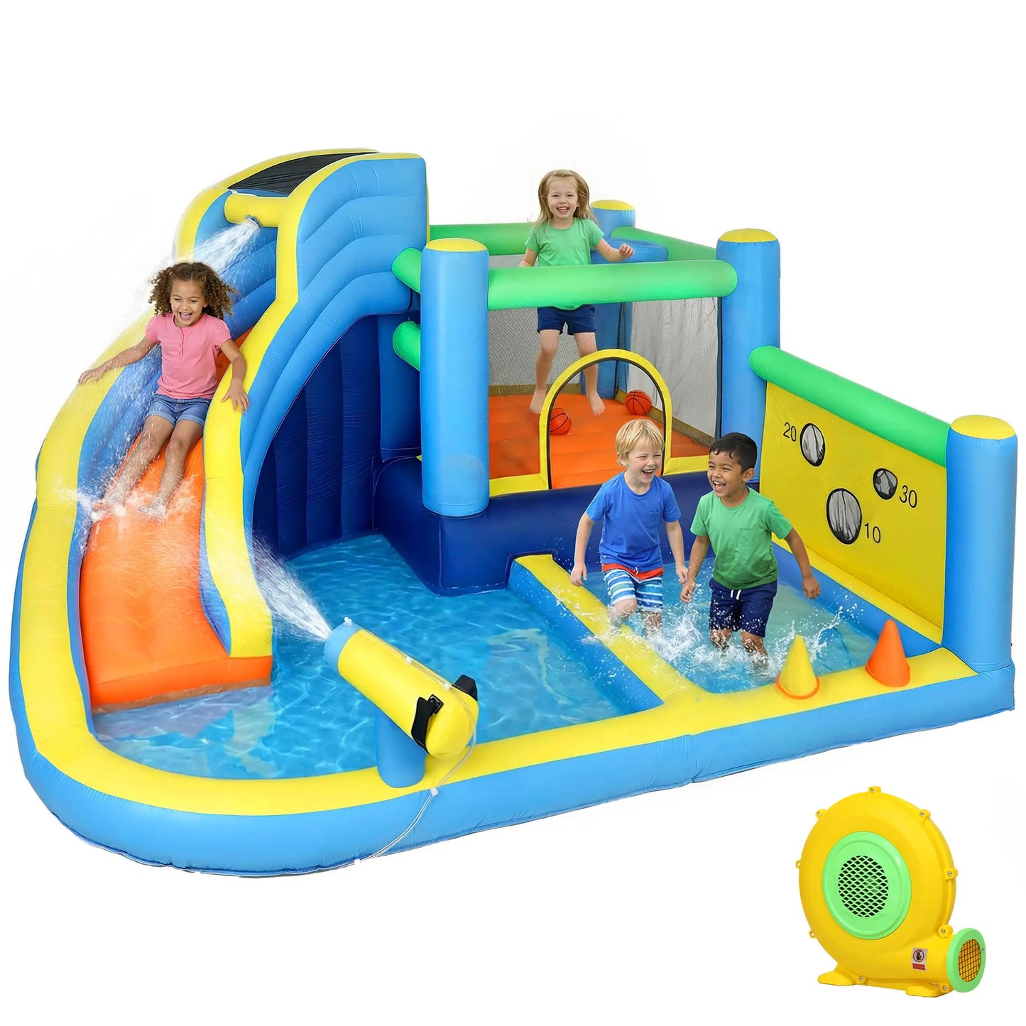Inflatable Bounce House With Slide, Pool, Ball Pit, 12' x 12' Inflatables at Gallery Canada