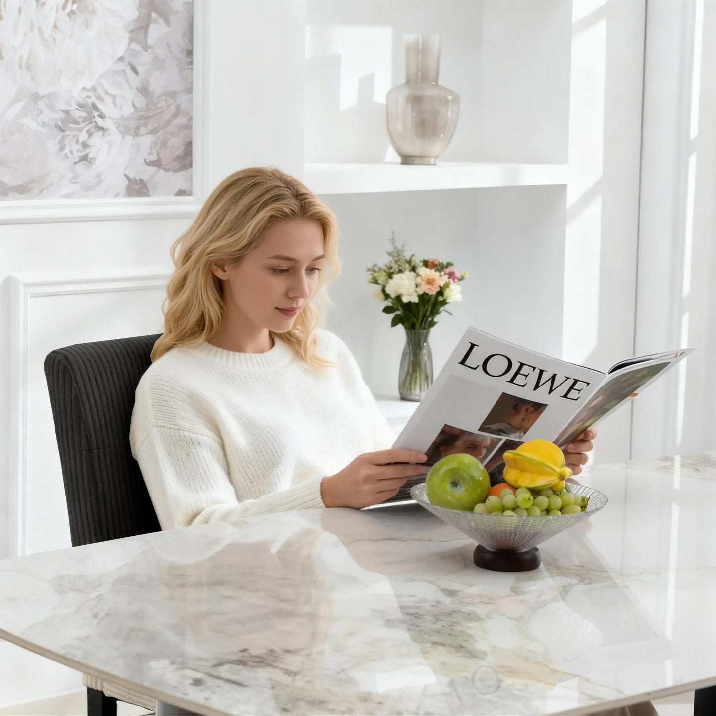 Modern Dining Chairs Set Of 4, Rubberwood Legs, Padded Seat, Black