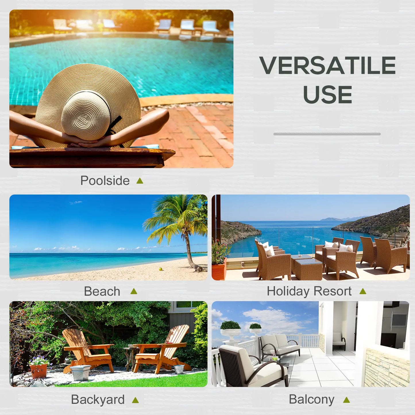 Wicker Double Chaise Lounge, Outdoor Recliner, Rattan Patio Sunbed, Adjustable Backrest, Cream White Chaise Loungers at Gallery Canada