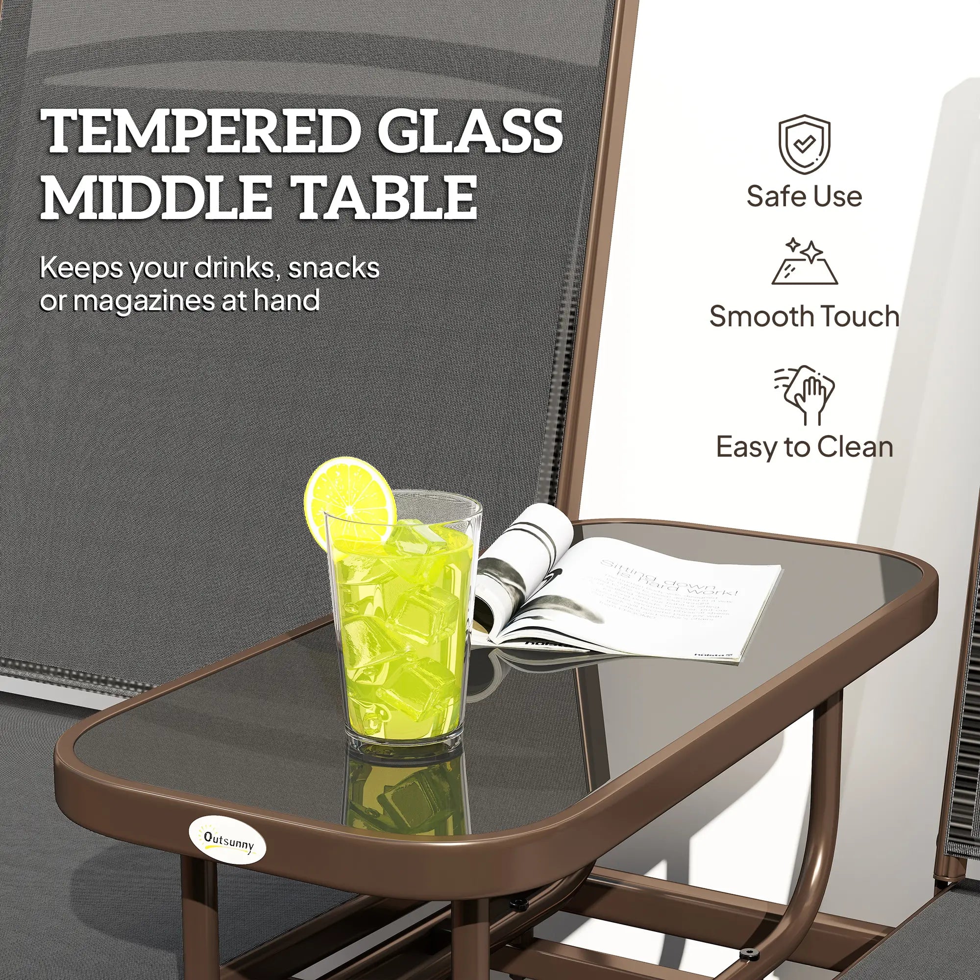 2 Person Patio Glider Rocking Chair, Outdoor Loveseat, Black Outdoor Gliders at Gallery Canada