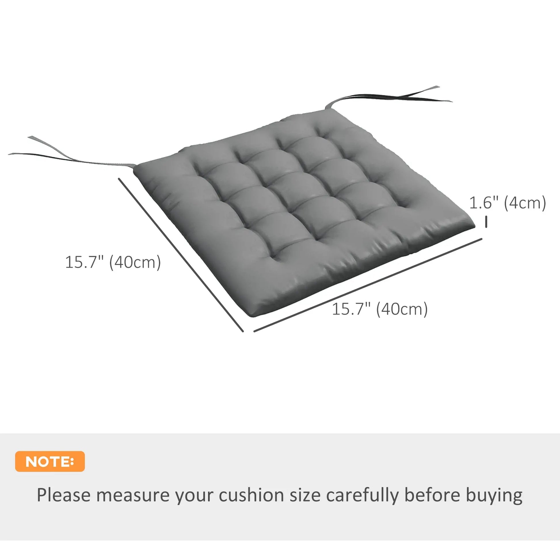 6-Piece Seat Cushion Pillows, Button Tufted Patio Chair Cushions, Charcoal Grey Patio Chair Cushions at Gallery Canada