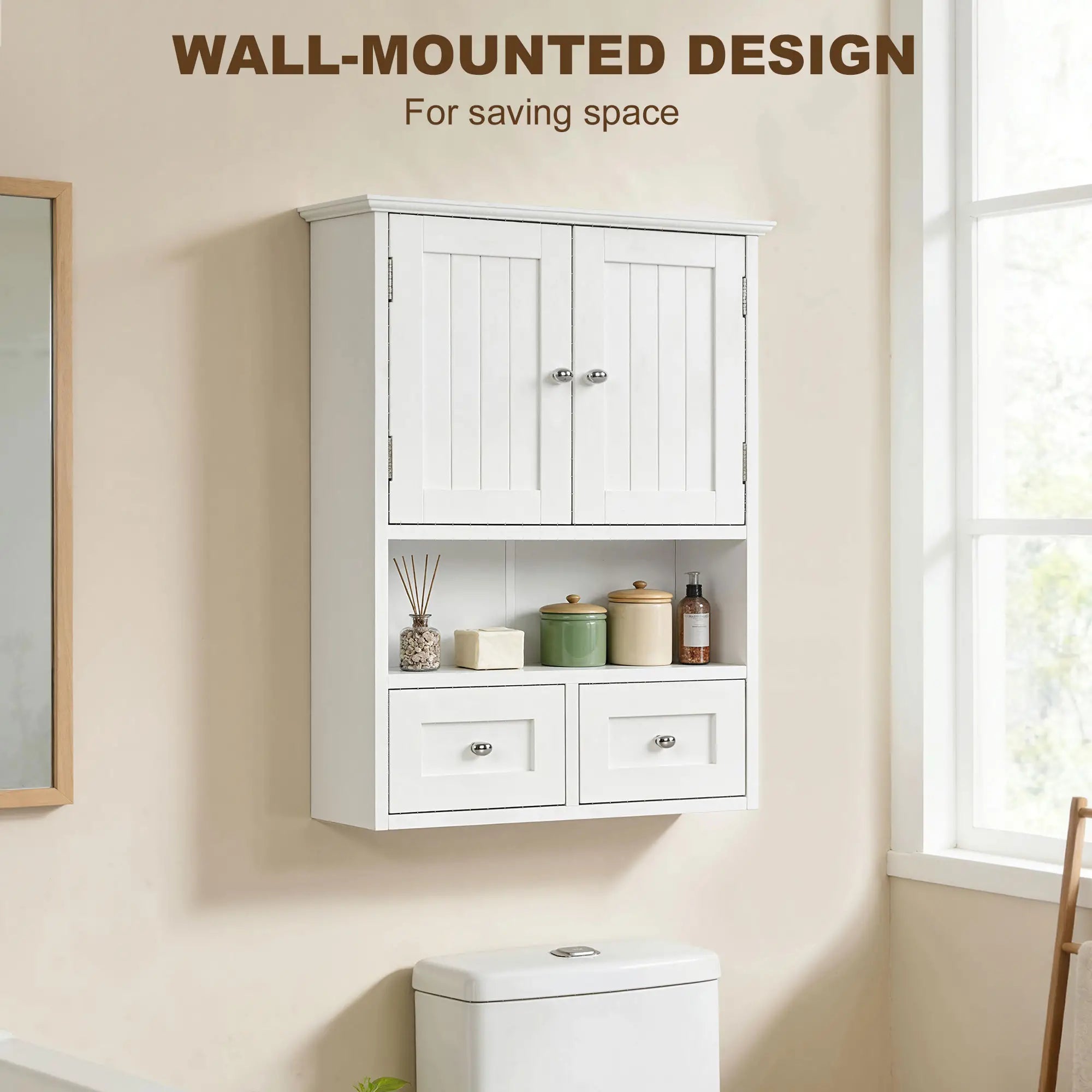 Bathroom Wall Cabinet, Medicine Cabinet, Over Toilet Storage, White Wall Mounted Cabinets at Gallery Canada