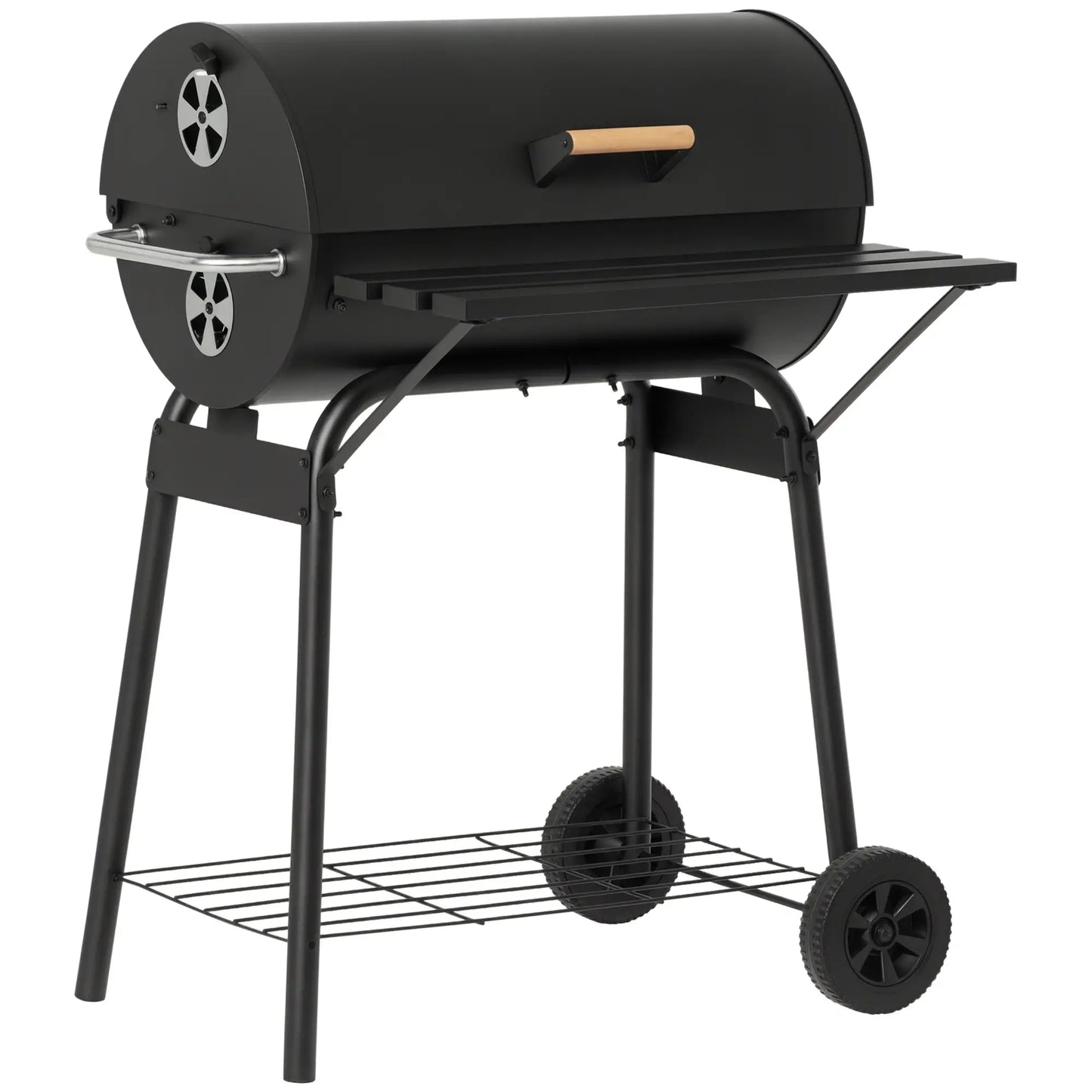 30" Charcoal Barbecue Grill With Wheels, Adjustable Rack, Storage Shelf, Charcoal Charcoal BBQ Grils at Gallery Canada