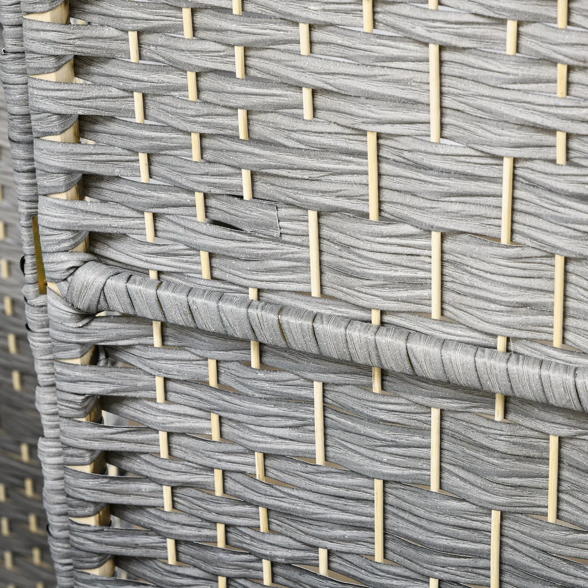 6 Ft Folding Room Divider, 4 Panel Privacy Screen, Mixed Grey Room Dividers at Gallery Canada