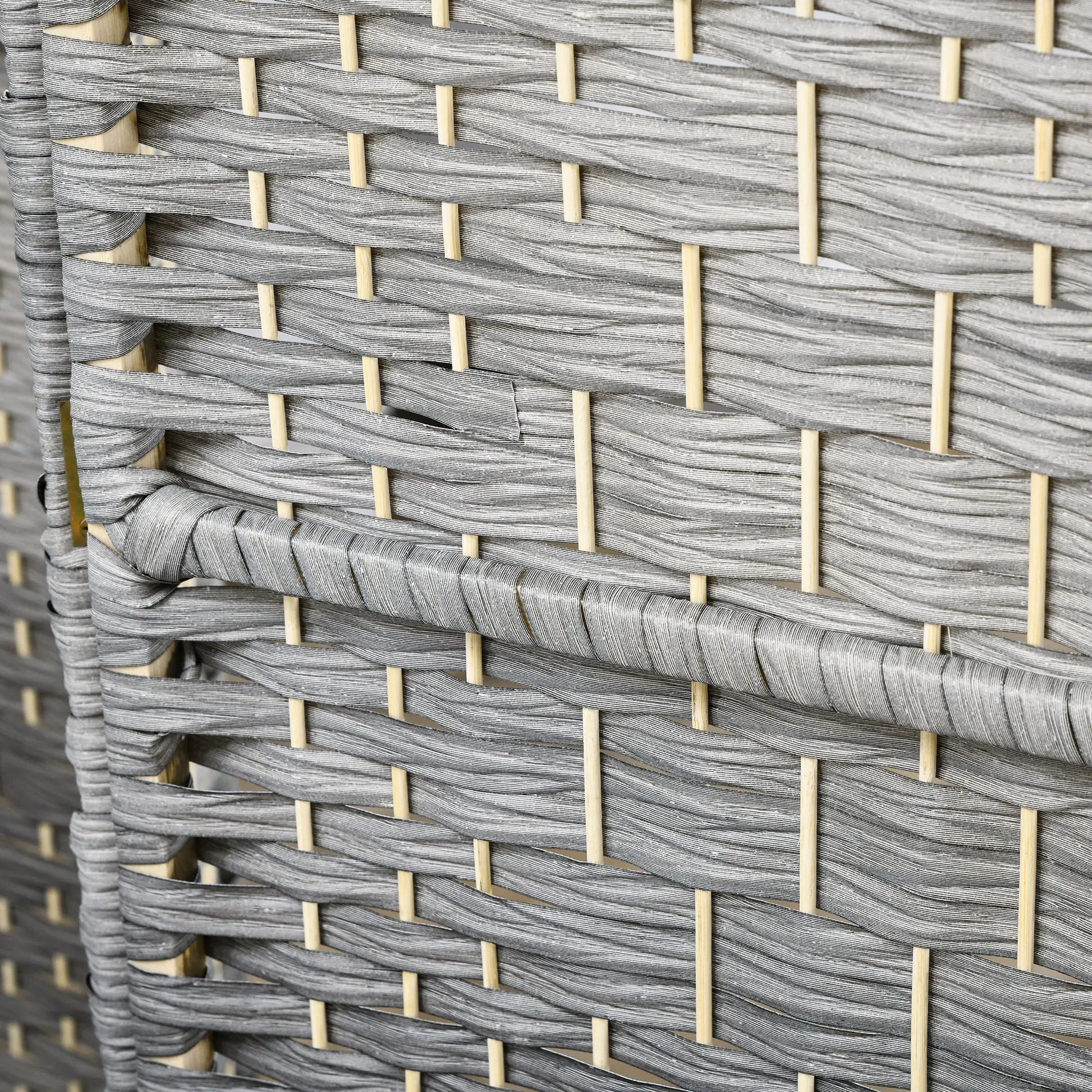 6 Ft Folding Room Divider, 4 Panel Privacy Screen, Mixed Grey Room Dividers at Gallery Canada