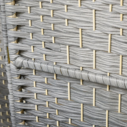 6 Ft Folding Room Divider, 4 Panel Privacy Screen, Mixed Grey Room Dividers at Gallery Canada