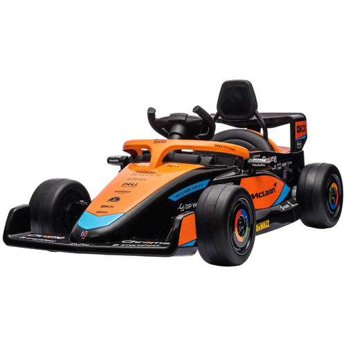 12V Electric Car For Kids, Suspension, Music, MP3, Remote Control, Orange