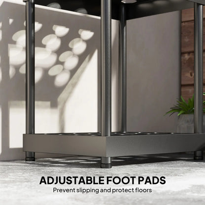 Heavy-Duty Metal Garden Tool Storage Rack, 16 Tool Organizer