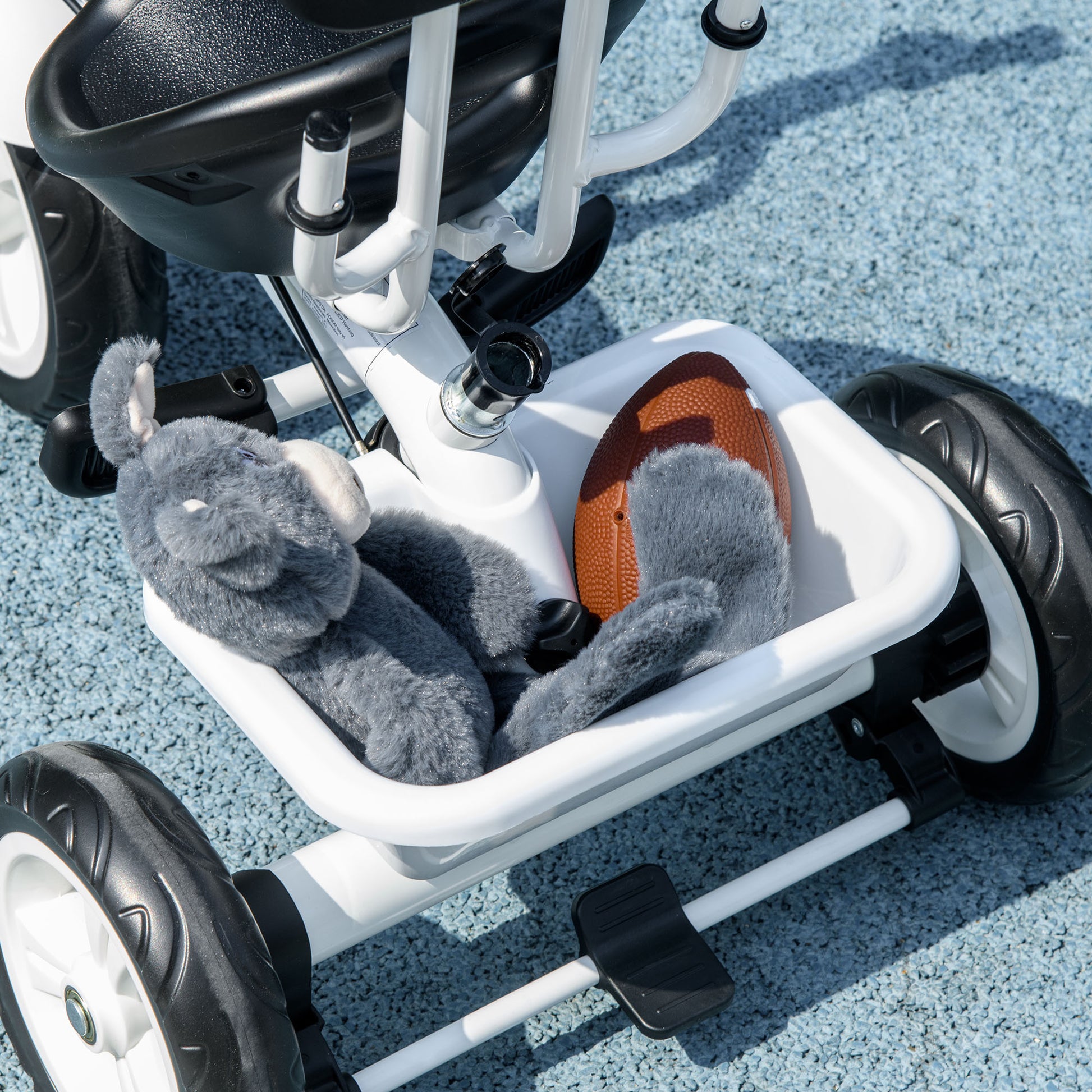4 in 1 Kids Tricycle with Removable Handlebar and Canopy, White at Gallery Canada