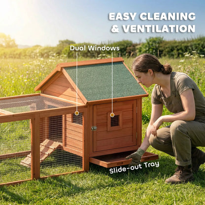 72" Wooden Chicken Coop For 2 Chickens, Poultry Cage With Run Chicken Coops at Gallery Canada