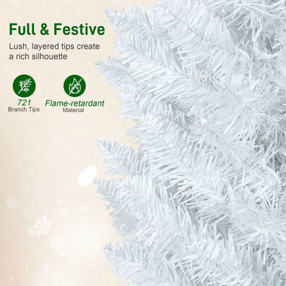 9ft Christmas Tree, Colorful DIY Synchronized LEDs, Hinged Pencil, White, White Pencil Christmas Trees at Gallery Canada