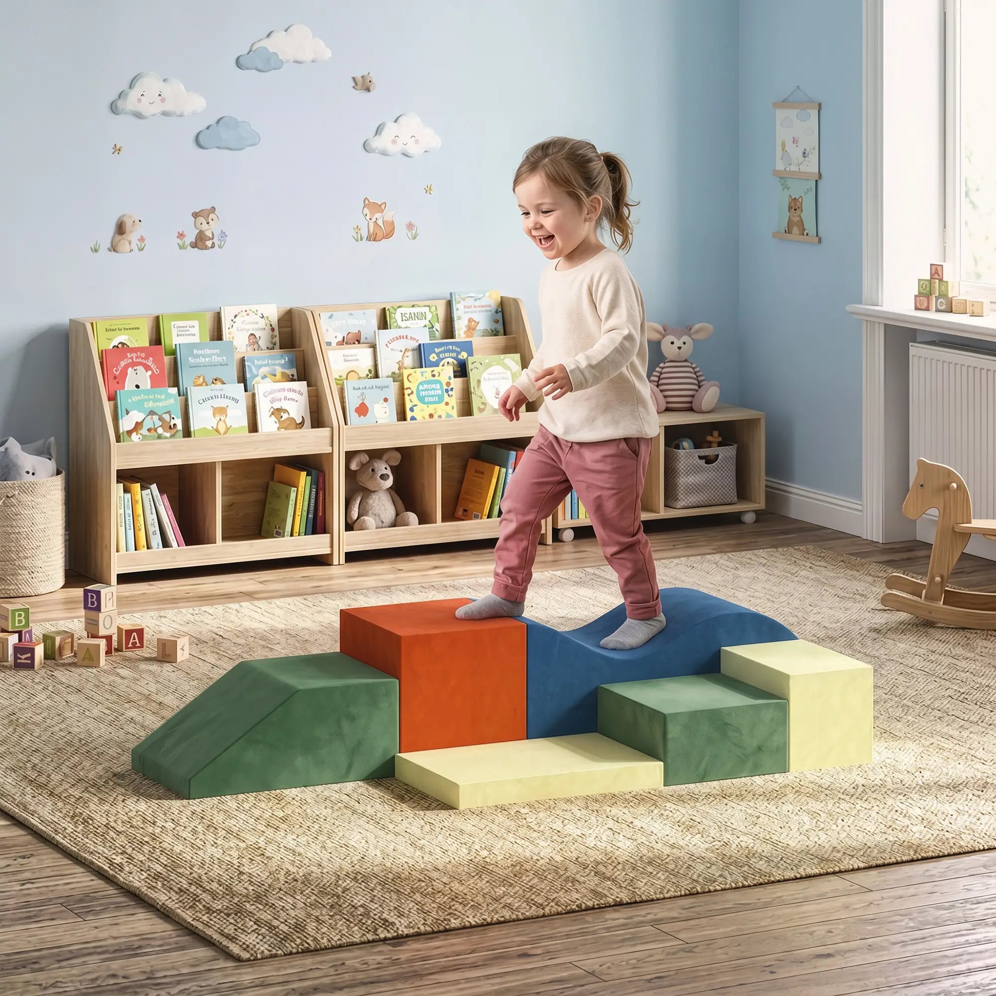 6PCS Kids Foam Climbing Blocks Set, Soft Play, Non-Slip Base Kids Gym & Playmats at Gallery Canada