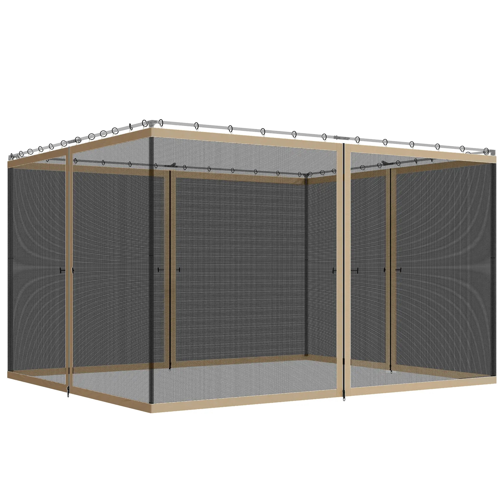 Mosquito Netting For Gazebo, 10' x 13', Khaki, Black Gazebo Sidewalls Khaki at Gallery Canada