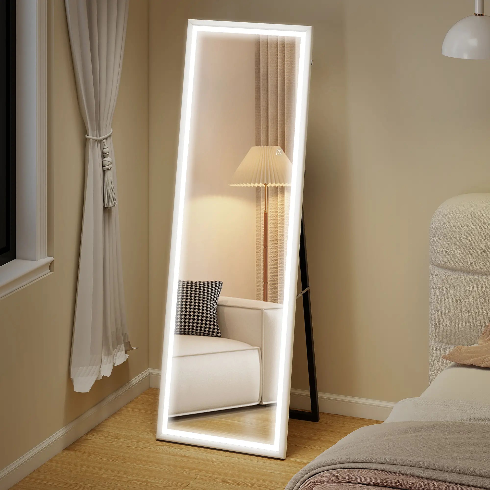 LED Mirror, Dimmable 3 Color Lights, 64