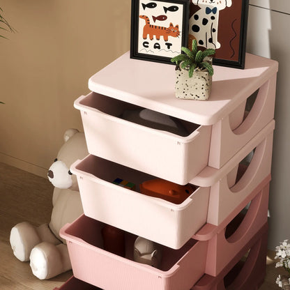 4 Tier Toy Organizer, 4 Plastic Drawers, Pink Baby & Kids Storage at Gallery Canada