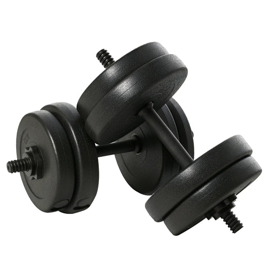 Adjustable 2 x 22lbs Dumbbell Set, Fitness Training, Black Dumbbells & Barbells Black at Gallery Canada