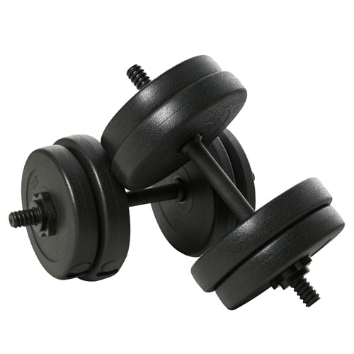 Adjustable 2 x 22lbs Dumbbell Set, Fitness Training, Black
