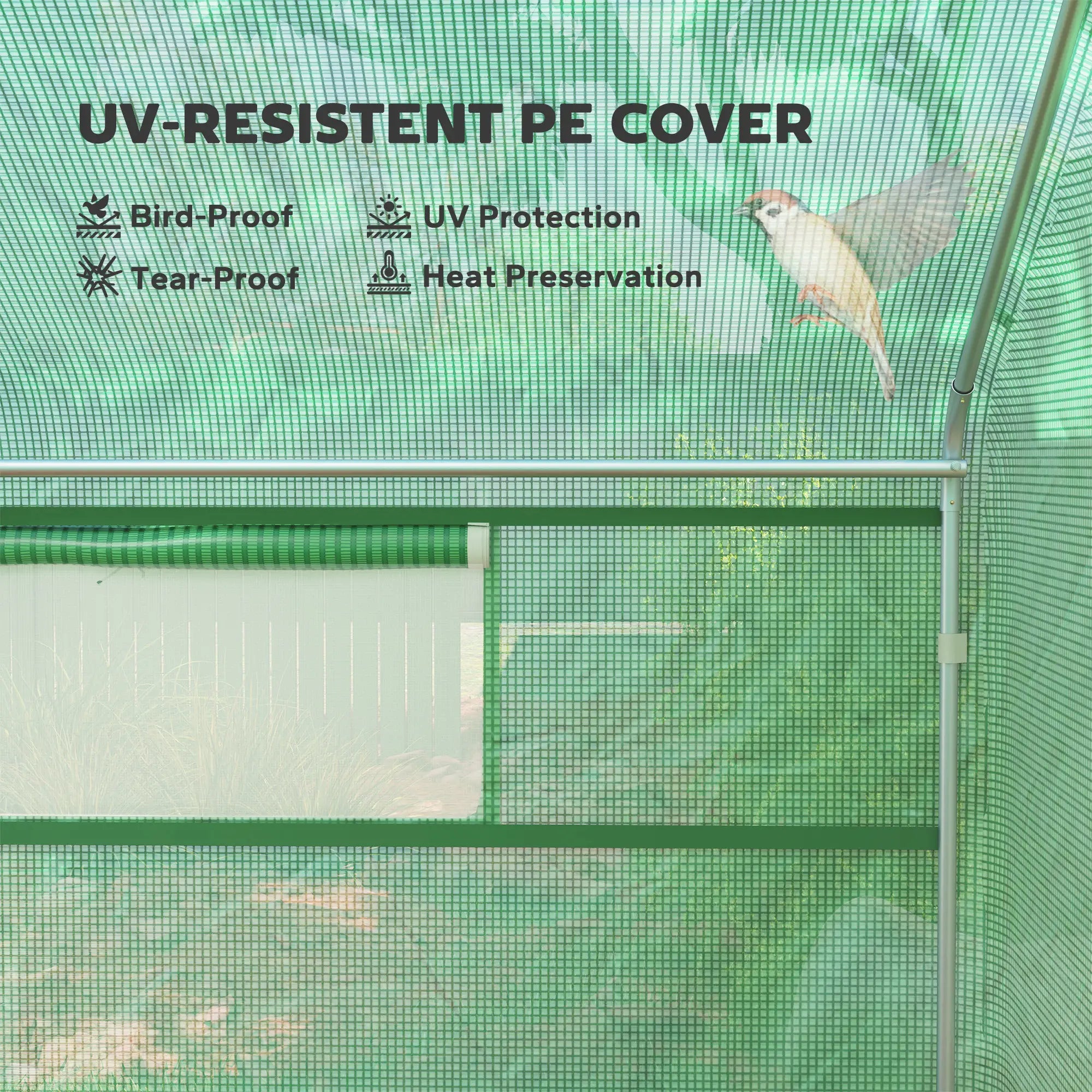 Walk-in Tunnel Greenhouse, Galvanized Steel Frame, 13' x 10' x 6.5', Green Tunnel Greenhouses at Gallery Canada