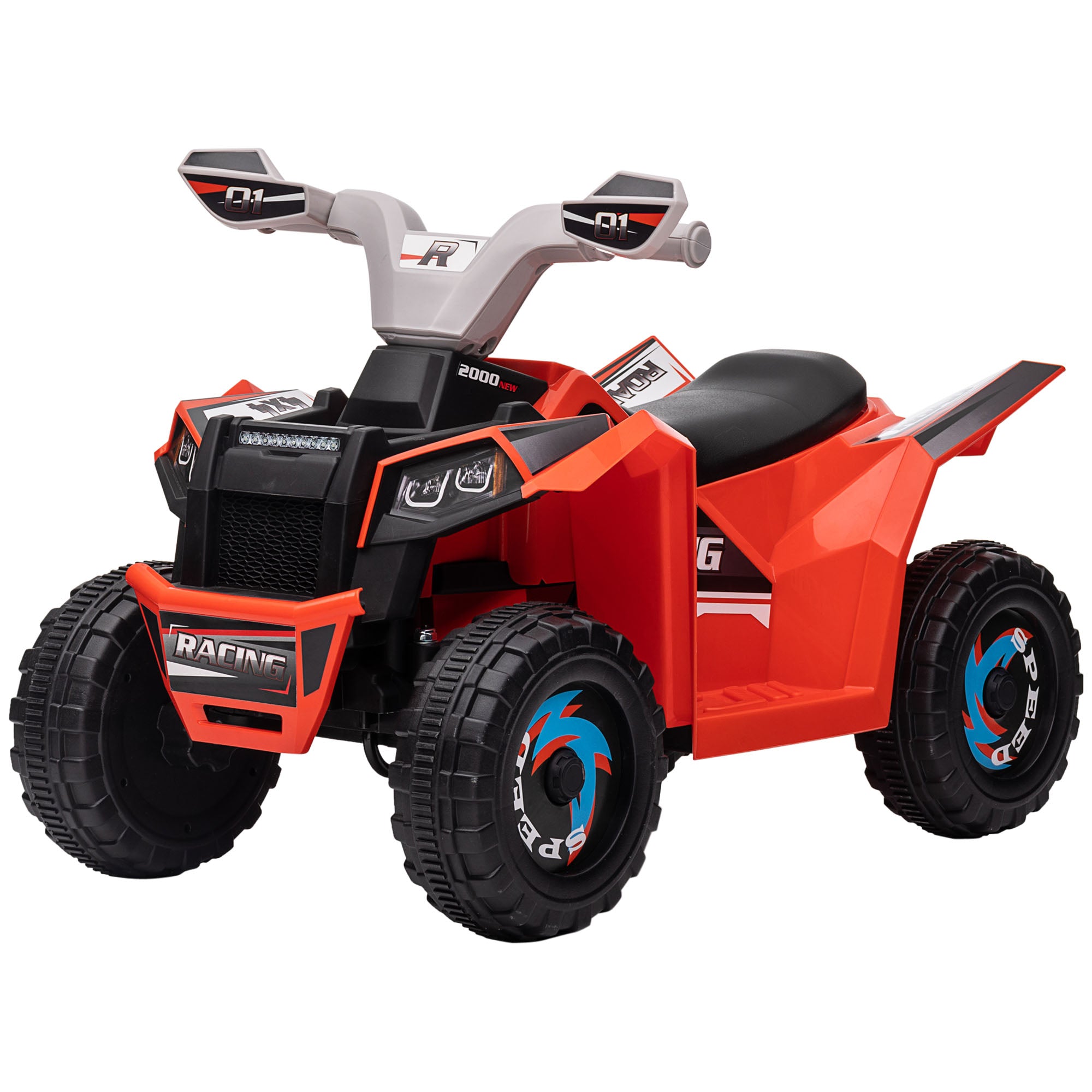 6V Quad Kids Electric Car with Wear-resistant Wheels, for Boys and Girls Aged 18-36 Months, Red - Gallery Canada