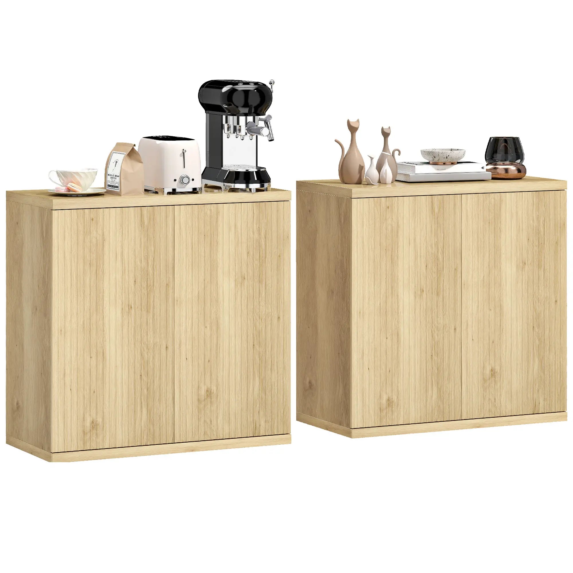 Sideboard Buffet Cabinet Set Of 2, Kitchen Cabinet, Oak Bar Cabinets at Gallery Canada